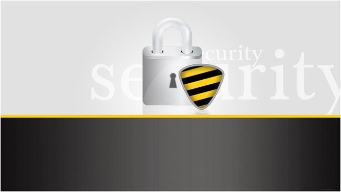 Security Security Security PPT theme template
