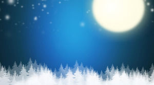 눈송이 산타 클로스 선물 - 크리스마스 음악 축복 인사말 카드 PPT 템플릿