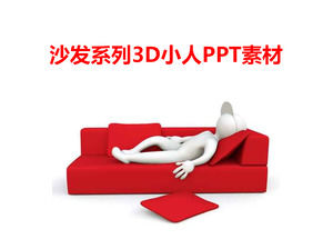 Sofa-Serie 3D Bösewicht PPT Material