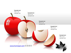 Split Apfel ppt Diagramm