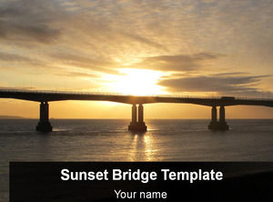 Sunset under the sea bridge business ppt template