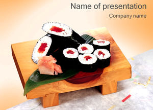 Suşi - Japon geleneksel diyet ppt şablonu
