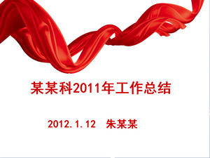 modèle résumé de fin d'année ruban rouge Suya ppt