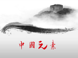 riti teatrali e di arti marziali opera elementi cinesi di pittura a inchiostro template ppt stile cinese