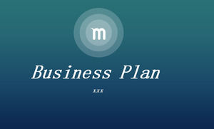 ronda translúcido de la plantilla ppt plan de proyecto empresarial fondo azul degradado estilo iOS creativa