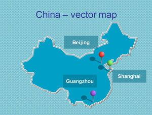مجموعتين من خريطة الصينية قالب باور بوينت