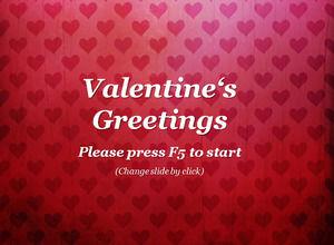 Tarjeta de felicitación del ppt exquisita animación Valentine 's Day