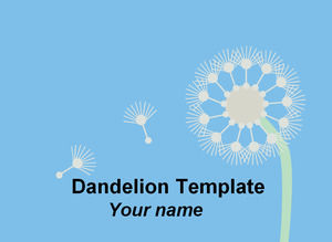 template planta ppt Vector dandelion