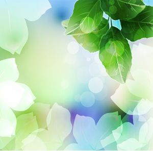 Vector fresh green leaf background image