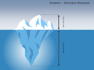 iceberg vecteur modèle de tableau comparatif
