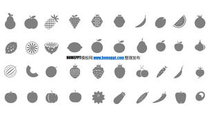 Legumes e frutas & Gourmet Food & Beverage Eletrodomésticos cinza monocromático ppt Icons Vector