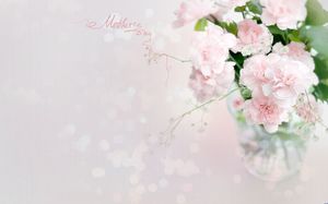 温馨雅致的康乃馨母亲节PPT图片