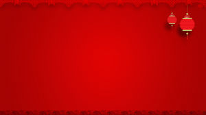 perbatasan klasik bergelombang lentera gambar latar belakang merah HD meriah
