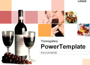 Wine grape western food ppt template